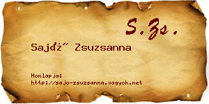 Sajó Zsuzsanna névjegykártya