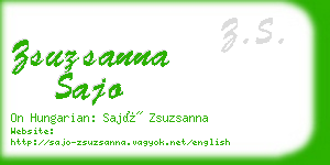 zsuzsanna sajo business card